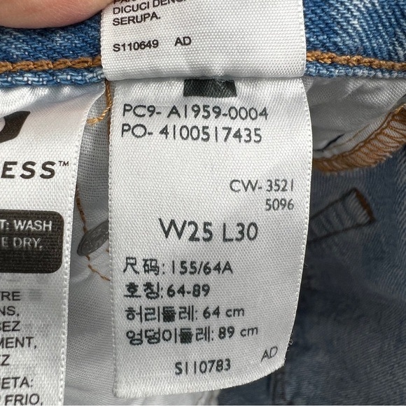 Levi's 501 Light Wash Faded Distressed Ripped Straight Leg Buttondown Denim Jean - Picture 11 of 15